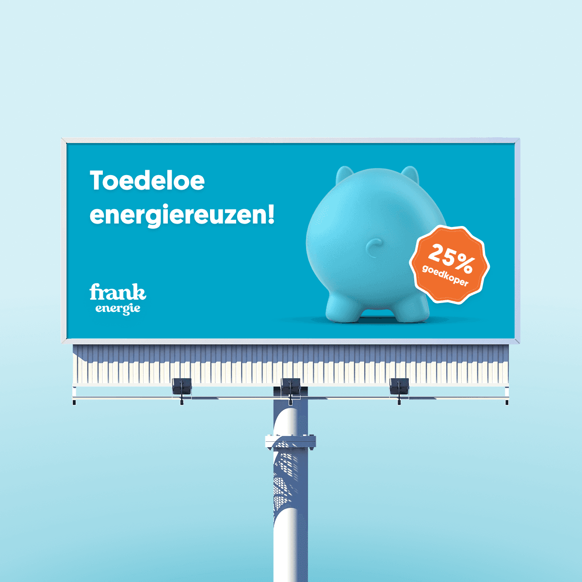 Frank Energie Billboard "Toedeloe Energiereuzen"